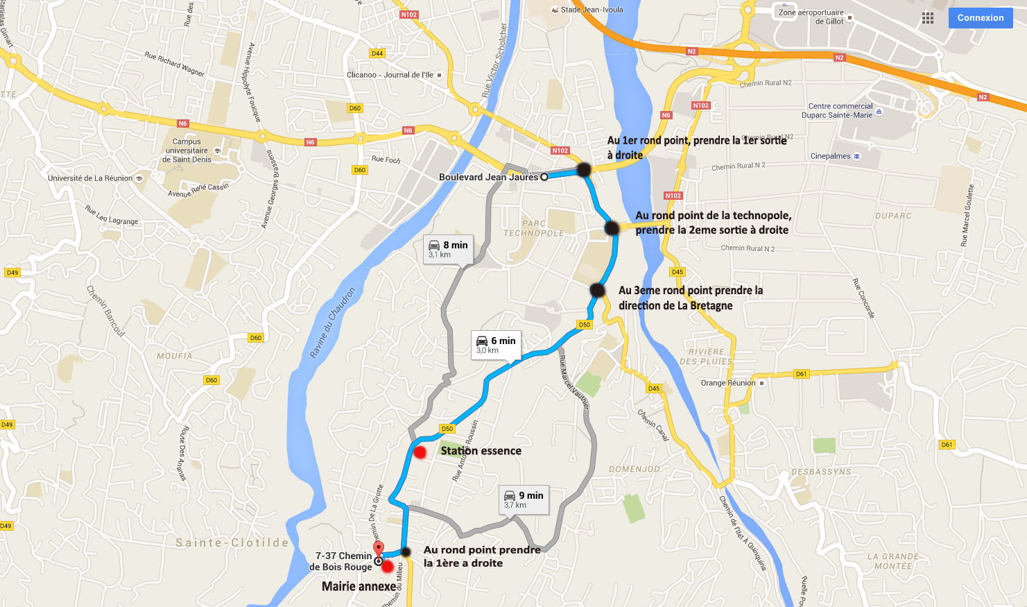 Plan pour venir à la radio